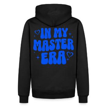 Master Abschluss Geschenk Studium Uni Absolvent - Männer Premium Bio Hoodie - Schwarz - Hinten - Nico (187cm)
