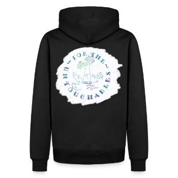 SHARKYS OLDHOUSE untouchables - Männer Premium Bio Hoodie - Schwarz - Hinten - Nico (187cm)