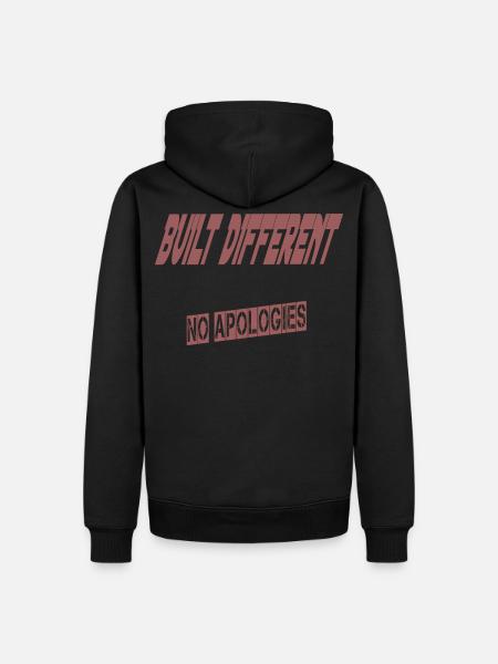 Built Different – No Apologies | Unisex Huppari - Premium luomulaatuinen miesten huppari - musta