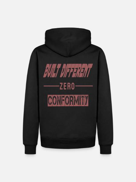 Anders gebaut | Zero Conformity Hoodie - Männer Premium Bio Hoodie - Schwarz