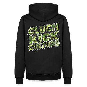 Conception du camouflage Culture du Clutch Kick - Sweat à capuche Premium bio Homme - noir - Dos - Nico (187cm)