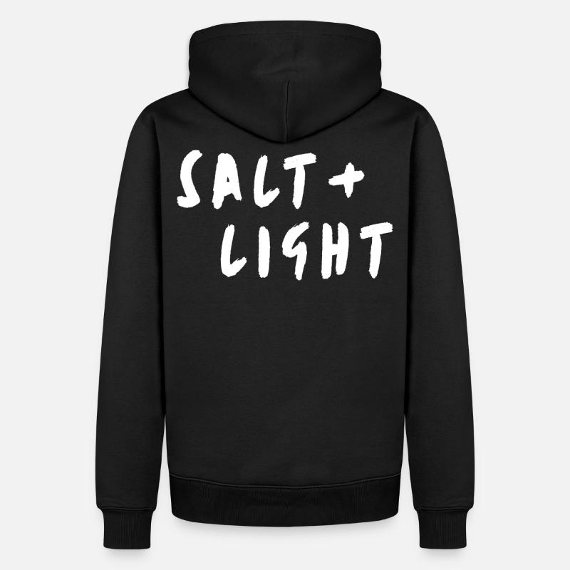 Salt + light - Männer Premium Bio Hoodie - Schwarz