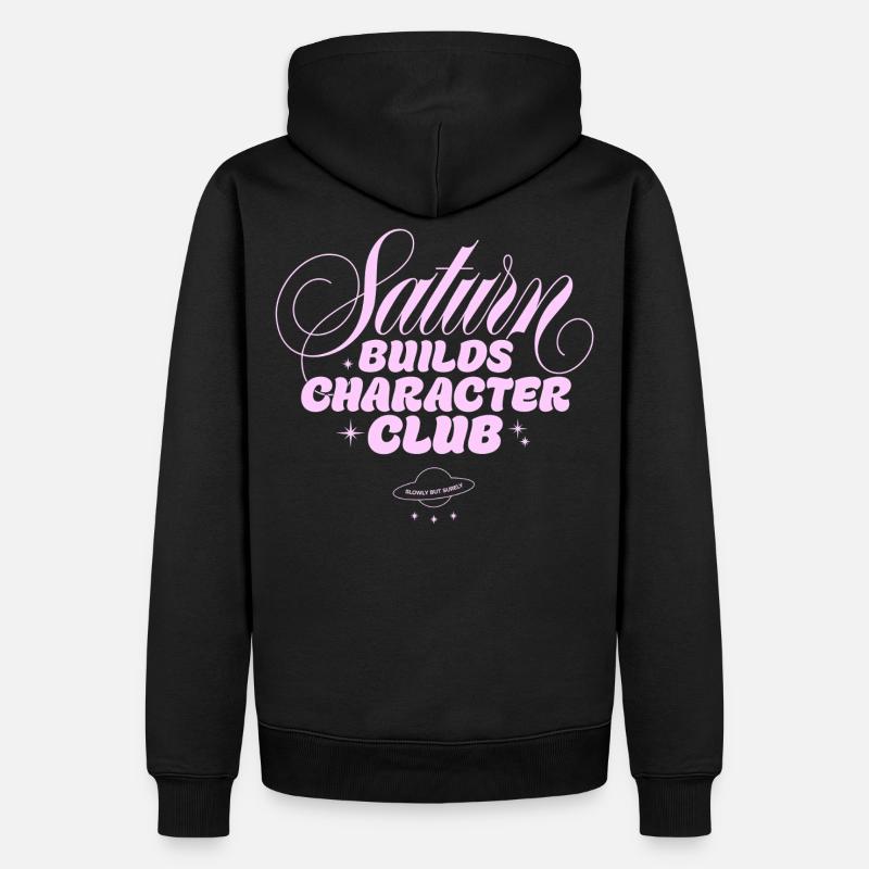 Impression du Saturn Character Club - Sweat à capuche Premium bio Homme - noir
