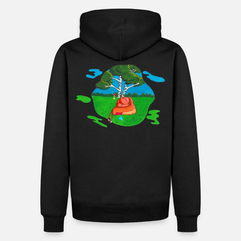 Champignon pour le dos - Sweat à capuche Premium bio Homme - noir
