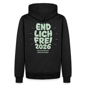 Endlich Frei - Abschluss 2026 - Männer Premium Bio Hoodie - Schwarz - Hinten - Nico (187cm)