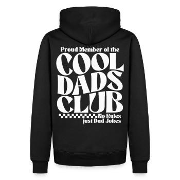 Cool Dads Club - Papa Vatertag Geschenk - Männer Premium Bio Hoodie - Schwarz - Hinten - Nico (187cm)
