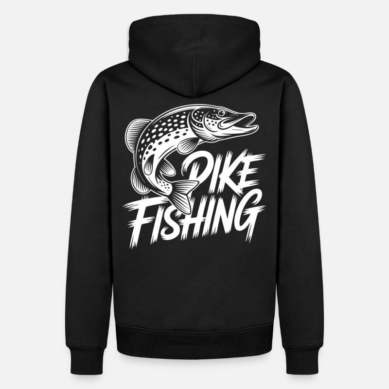 Springender Hecht - Männer Premium Bio Hoodie - Schwarz