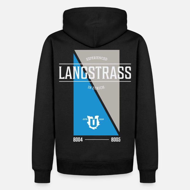 Langstrass Edition - Männer Premium Bio Hoodie - Schwarz
