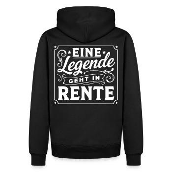 Une légende prend sa retraite - Sweat à capuche Premium bio Homme - noir - Dos - Nico (187cm)