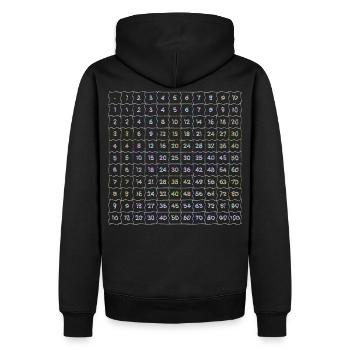 multiplication tables math school learning net numbers - Men’s Premium Organic Hoodie - black - Back - Nico (187cm)