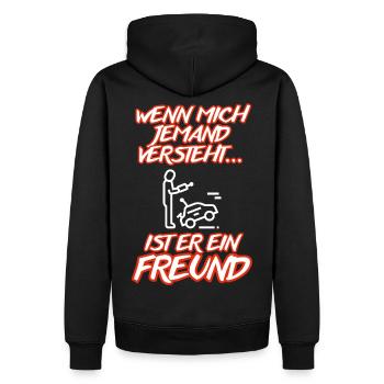RC Auto Freund - Männer Premium Bio Hoodie - Schwarz - Hinten - Nico (187cm)
