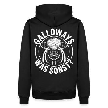 Emblème de la vache de Galloway - Sweat à capuche Premium bio Homme - noir - Dos - Nico (187cm)