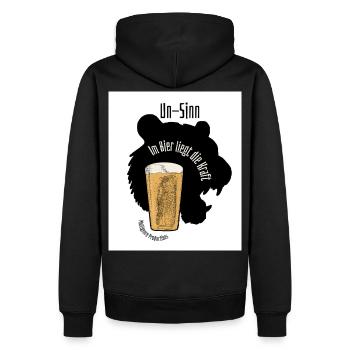 Il y a du pouvoir dans la bière - Sweat à capuche Premium bio Homme - noir - Dos - Nico (187cm)