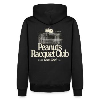 Peanuts Club De Raquette Avec Snoopy Clair - Sweat à capuche Premium bio Homme - noir - Dos - Nico (187cm)