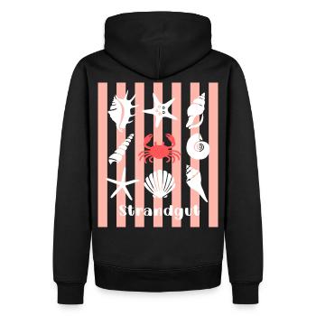 Strandgut Muscheln Seesterne und Krebs - Männer Premium Bio Hoodie - Schwarz - Hinten - Nico (187cm)