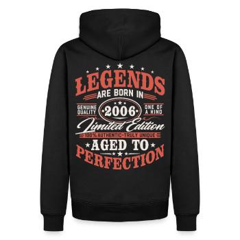 2006 Vintage Vintage Cadeau d’anniversaire Rétro - Sweat à capuche Premium bio Homme - noir - Dos - Nico (187cm)