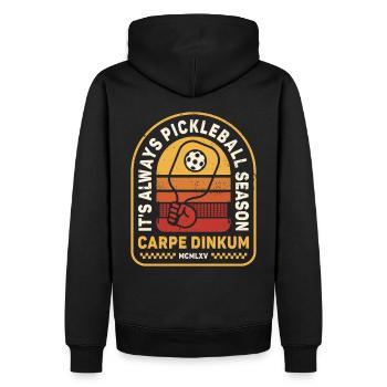 It's Always Pickleball Season - Männer Premium Bio Hoodie - Schwarz - Hinten - Nico (187cm)