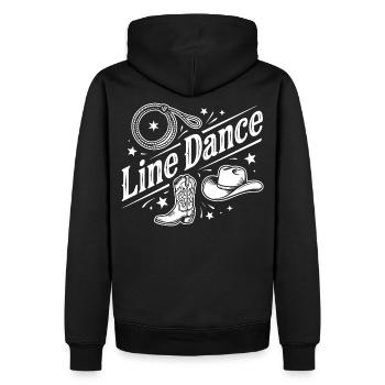 Line Dance Western Motif - Men’s Premium Organic Hoodie - black - Back - Nico (187cm)