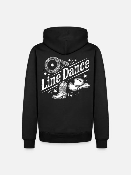 Line Dance Western Motif - Men’s Premium Organic Hoodie - black
