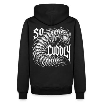 Éventail Scolopender - Sweat à capuche Premium bio Homme - noir - Dos - Nico (187cm)