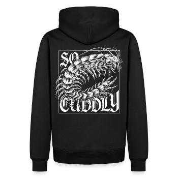 Éventail Scolopender - Sweat à capuche Premium bio Homme - noir - Dos - Nico (187cm)