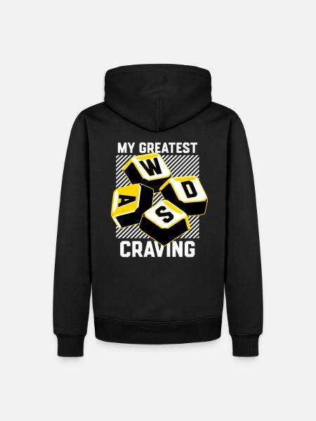 PC gaming Tastatur WASD - Männer Premium Bio Hoodie - Schwarz