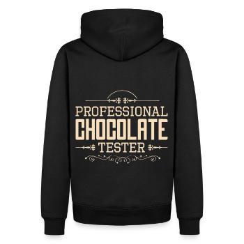 Schokolade Tafelschokolade schokoriegel Backen - Männer Premium Bio Hoodie - Schwarz - Hinten - Nico (187cm)