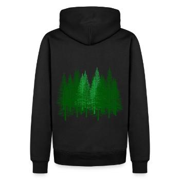 Green, Forest, Forests, Forester, Hunter, Fir, Fir, Forests - Men’s Premium Organic Hoodie - black - Back - Nico (187cm)