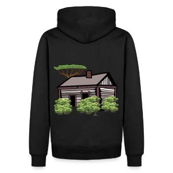 Jardin Nature Maison de Loisirs Cabane Amoureux de la nature - Sweat à capuche Premium bio Homme - noir - Dos - Nico (187cm)