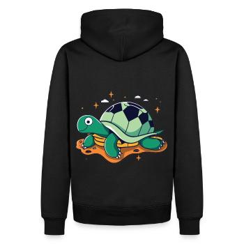 Tortue : Lenteur majestueuse - Sweat à capuche Premium bio Homme - noir - Dos - Nico (187cm)