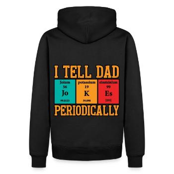 Ich erzähle regelmäßig Papa-Witze - Männer Premium Bio Hoodie - Schwarz - Hinten - Nico (187cm)