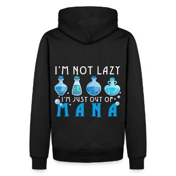 Ich bin nicht faul kein Mana Potion Witch Gamer - Männer Premium Bio Hoodie - Schwarz - Hinten - Nico (187cm)