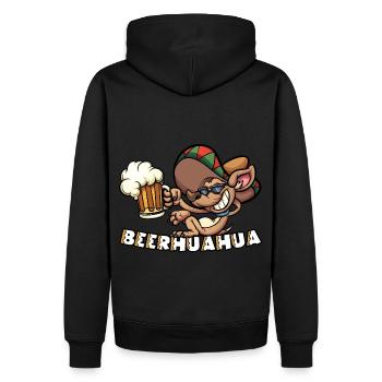 Mexikanischer Chihuahua mit Bier Beerhuahua - Männer Premium Bio Hoodie - Schwarz - Hinten - Nico (187cm)