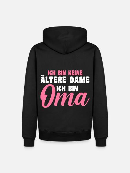 Großmutter Großmama Omi Oma - Männer Premium Bio Hoodie - Schwarz