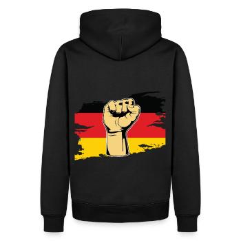 Faust Allemagne allemande - Sweat à capuche Premium bio Homme - noir - Dos - Nico (187cm)