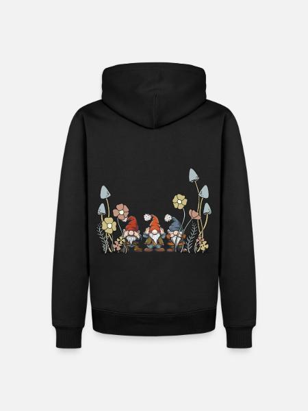Waldbewohner Zwerg Zwerge Troll Märchen Kind - Männer Premium Bio Hoodie - Schwarz