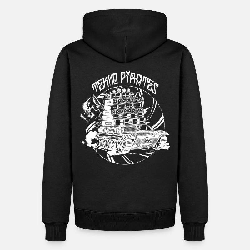 Tekno Nomads Pirate Sound System - Sweat à capuche Premium bio Homme - noir