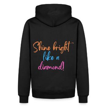 KDFA I Shine bright like a diamond! - Männer Premium Bio Hoodie - Schwarz - Hinten - Nico (187cm)