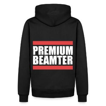 Verbeamtung Beamter Beamten - Männer Premium Bio Hoodie - Schwarz - Hinten - Nico (187cm)