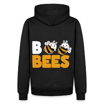 Lustige Boo Bienen Halloween Bee Ghost - Männer Premium Bio Hoodie - Schwarz - Hinten - Nico (187cm)