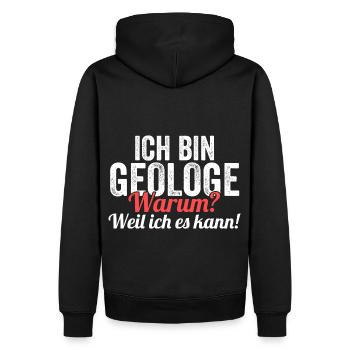 Geologie Fossiliensammler Fossilien Geologe - Männer Premium Bio Hoodie - Schwarz - Hinten - Nico (187cm)