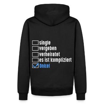 Patenonkel Pate Onkel - Männer Premium Bio Hoodie - Schwarz - Hinten - Nico (187cm)