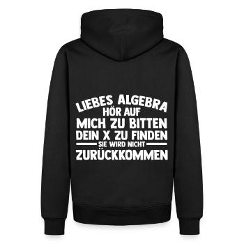 Mathematik Mathe Rechnen Algebra - Männer Premium Bio Hoodie - Schwarz - Hinten - Nico (187cm)
