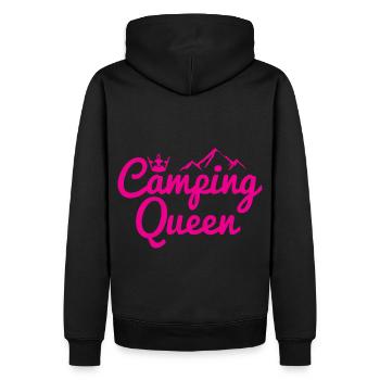 Camping Queen Krone Berg - Sweat à capuche Premium bio Homme - noir - Dos - Nico (187cm)