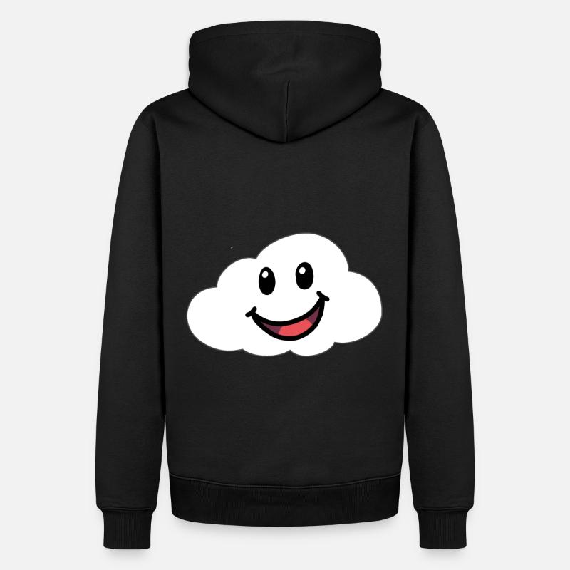 Émotions Sentiments Amical Nuage Ciel - Sweat à capuche Premium bio Homme - noir
