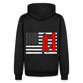 Wing Chun - Sweat à capuche Premium bio Homme - noir - Dos - Nico (187cm)