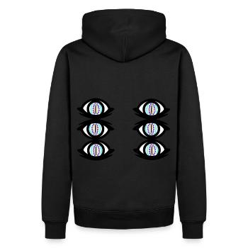 Auge Augen Fantasy spirituell Schamane Okkult - Männer Premium Bio Hoodie - Schwarz - Hinten - Nico (187cm)
