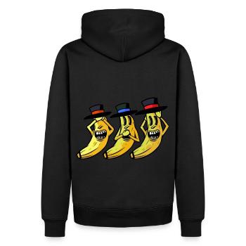 Bananes Sentiments Emotion Banane Fruit Fruit - Sweat à capuche Premium bio Homme - noir - Dos - Nico (187cm)