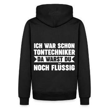 Toningenieur Tontechnik Tontechniker - Männer Premium Bio Hoodie - Schwarz - Hinten - Nico (187cm)
