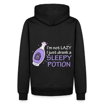 Lustige Hexe Schlafen Schläfrig Witch Potion - Männer Premium Bio Hoodie - Schwarz - Hinten - Nico (187cm)